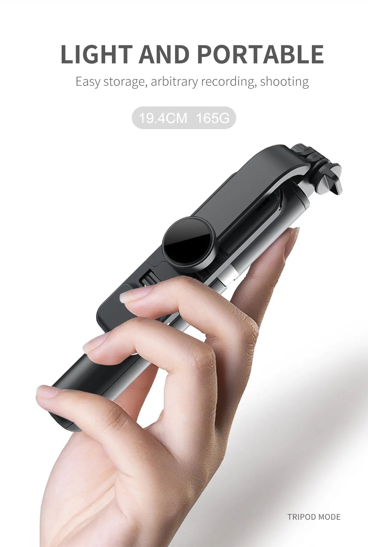 Portable Tripod Phone Selfie Stick – LED Fill Light, Bluetooth Remote & Extendable Stand for TikTok & Live