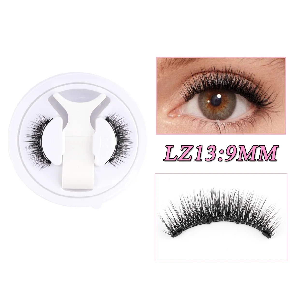3D Magnetic Eyelashes with Tweezer – Reusable No-Glue False Lashes