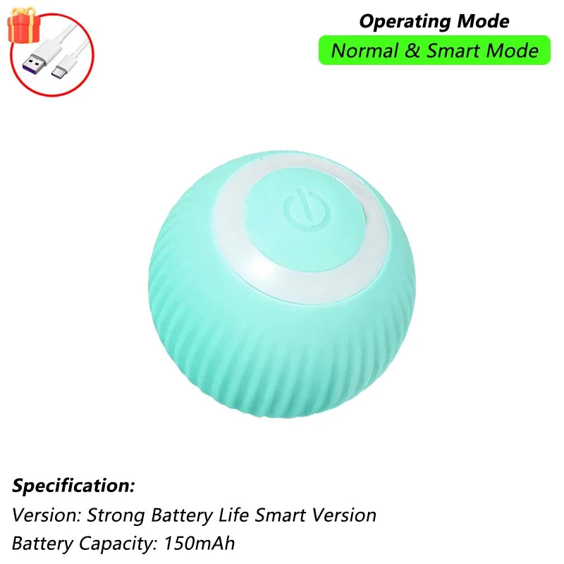 Automatic Rolling Cat Ball Toy with Tail, Rechargeable
