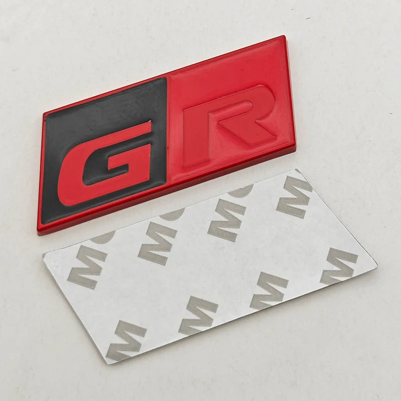 3D Metal Car Sticker GR SPORT Logo Fender Side Badge Rear Trunk Front Grille Emblem For Toyota Alphard Avensis Prius Crown Yaris