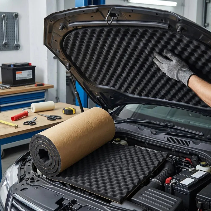 Car Self-adhesive Sound-absorbing and Shock-absorbing Insulation Foam Auto Hood Sound Insulation and Mute Material