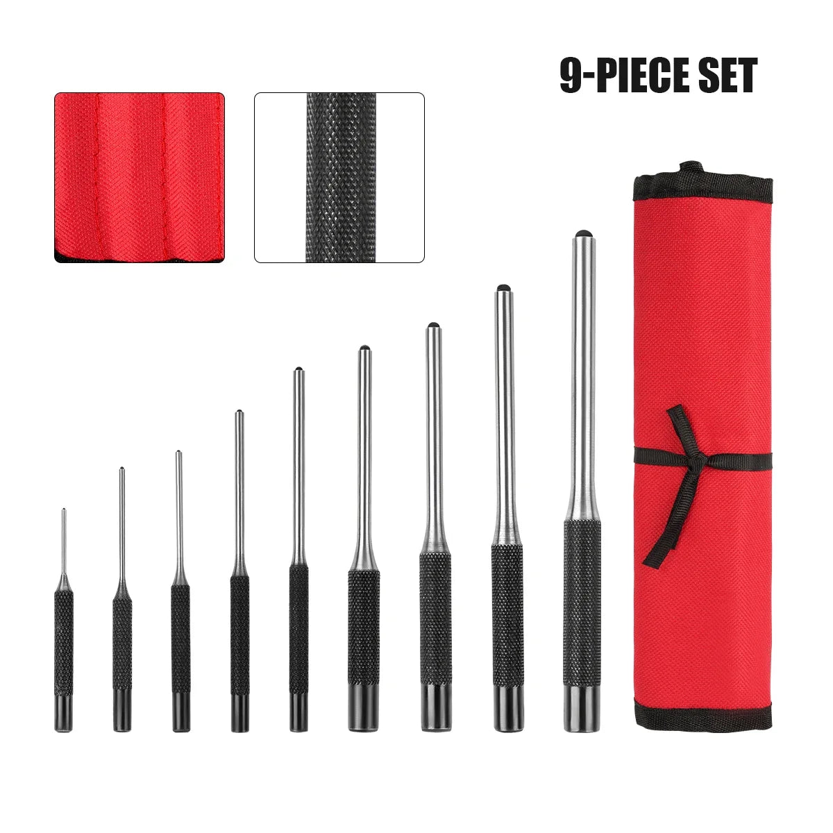 Roll Pin Punch Tool Set Storage Smithing Small Punch Long Tools Removing Repair Bench Block Roll Pin Punch Set Hammer Metric