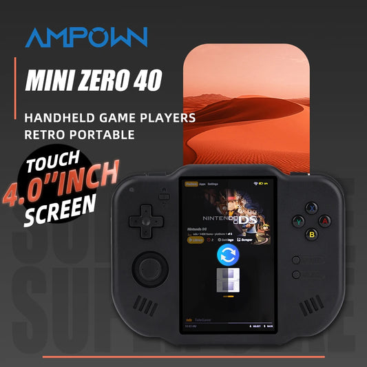AMPOWN MagicX Mini Zero 40 Handheld Game Players Consoles 4.0 Inch IPS Touch Screen Portable Retro Video Game Android System