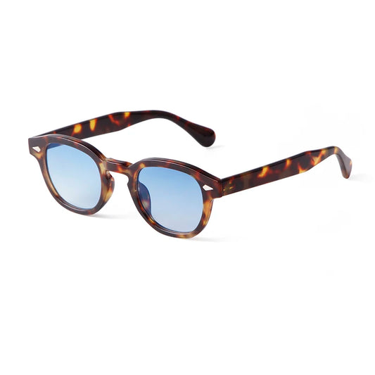 Tortoise Shell Round Sunglasses — Retro Rivet Unisex Shades