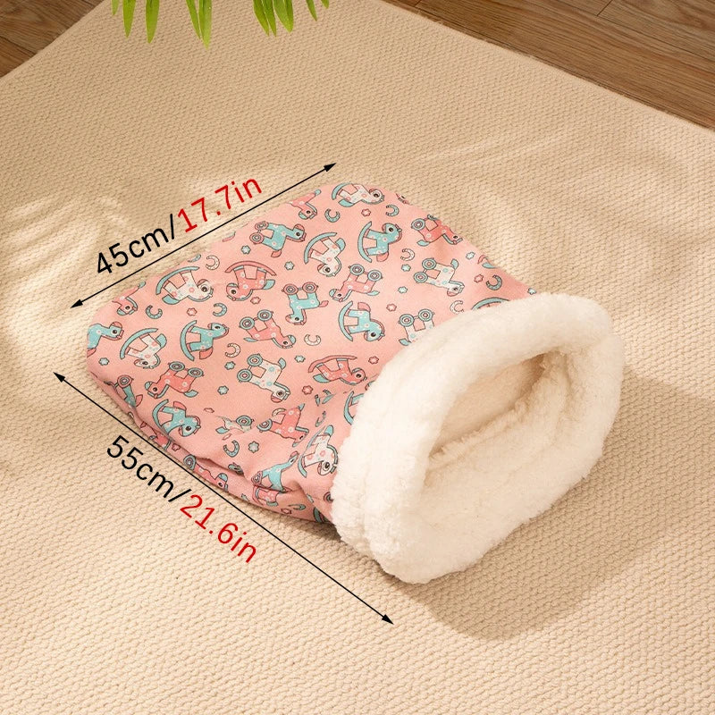 Plush Pet Sleeping Bag - Warm Burrow Nest for Kittens and Cats - photo 4