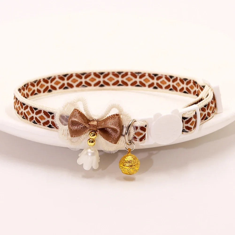 cat collars Cute and Versatile Adjustable Durable with Bells Pet Collars Necklaces Positioning Pets Cats Dogs Party Photos Props