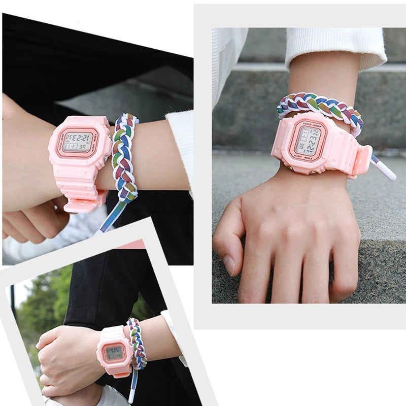 YIKAZE Square Digital Watch – LED Sports Watch for Men, Women & Kids