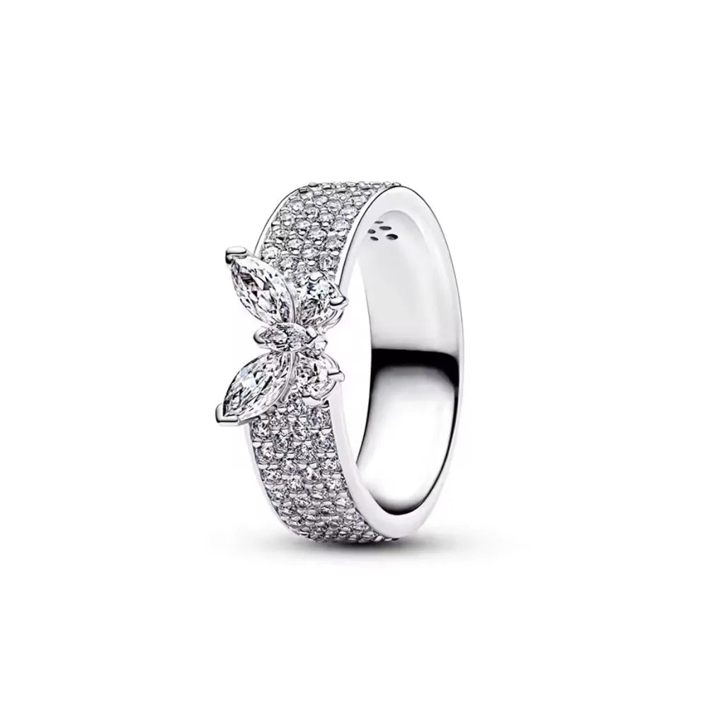 925 Silver Heart & Butterfly Rings — Wedding Jewellery for Women