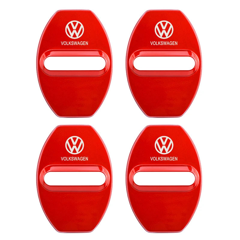 4Pcs Car Door Lock Protective Cover Sticker – Compatible with Volkswagen Golf, Polo, Passat, Tiguan, Jetta, T-Roc