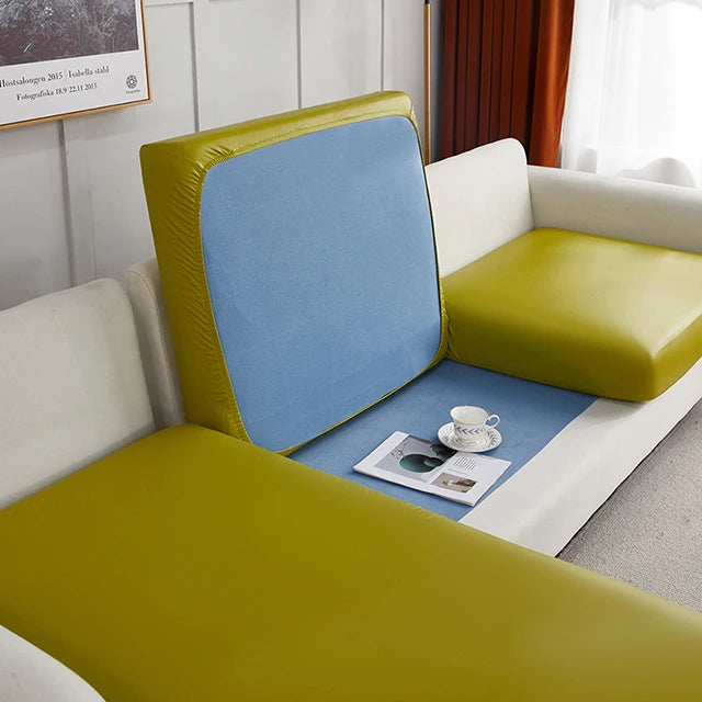 Waterproof PU Leather Sofa Seat Cushion Cover For Living Room Furniture Protector L Shape Corner Armchair Couch Slipcovers