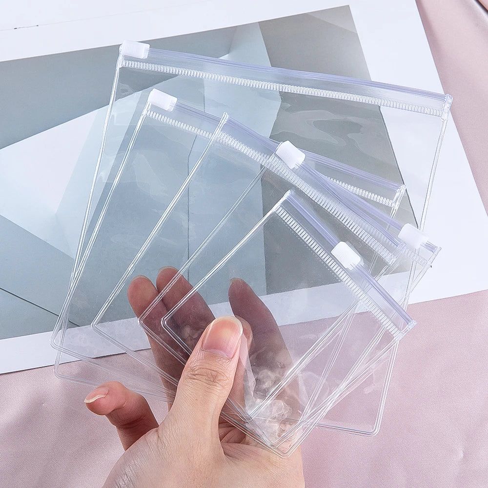 10Pcs Thicken Zipper Bag Transparent Plastic Bag Anti Oxidation Jewelry Pouch for DIY Jewelry Storage Earring Bracelet Packaging