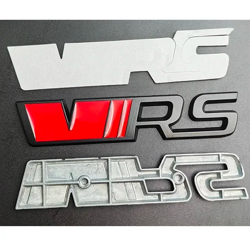 3D Metal VRS Logo Car Emblem Rear Tail Bumper Badge Sticker For Skoda Rapid Octavia 2 3 A5 RS Kodiaq Fabia Superb Accessories