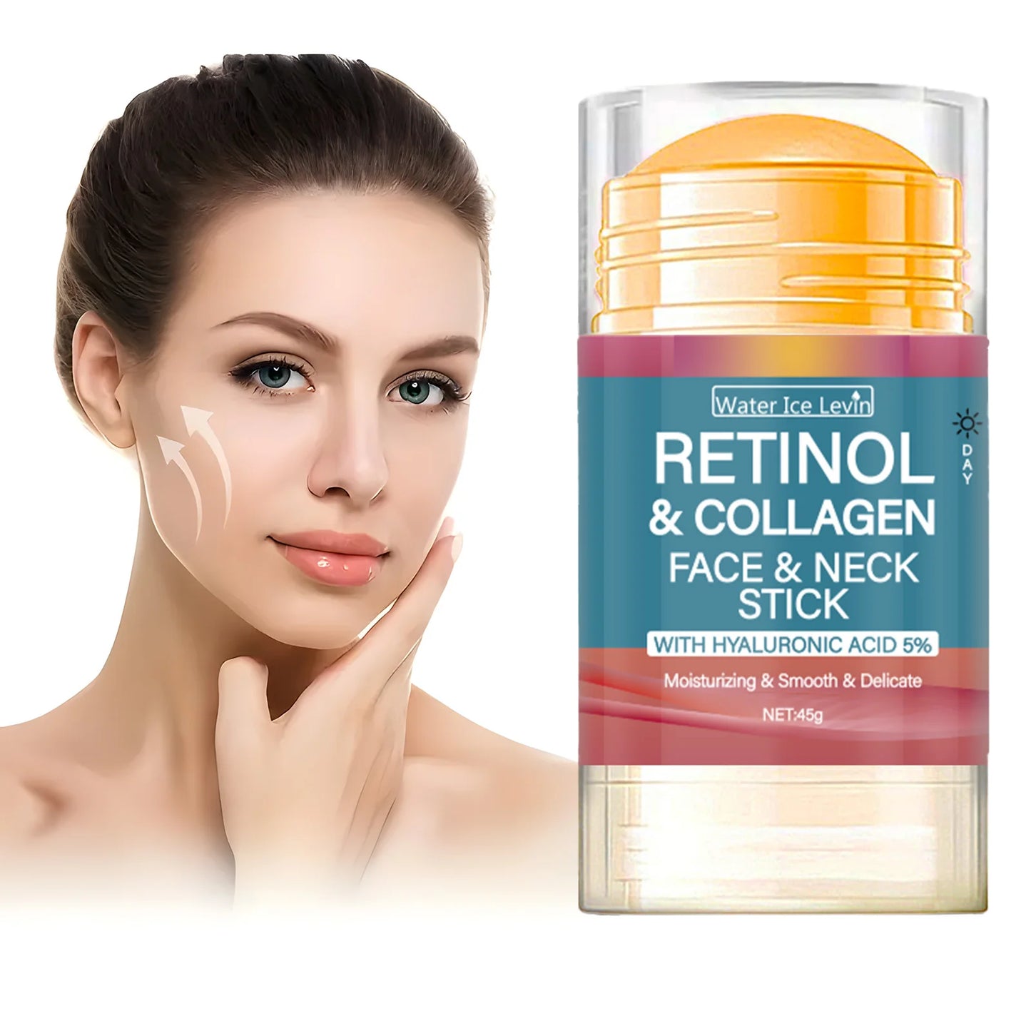 Water Ice Levin Retinol & Collagen Lifting Firming Cream Stick 45g – Wrinkle Smoothing, Whitening & Moisturizing | CPNP Certified | 1, 2 & 3 Pcs
