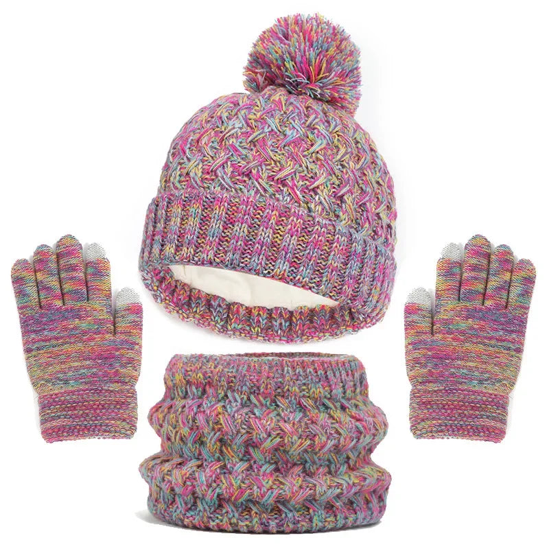Kids Knit Beanie, Scarf & Gloves - 3 Piece Winter Set - photo 8
