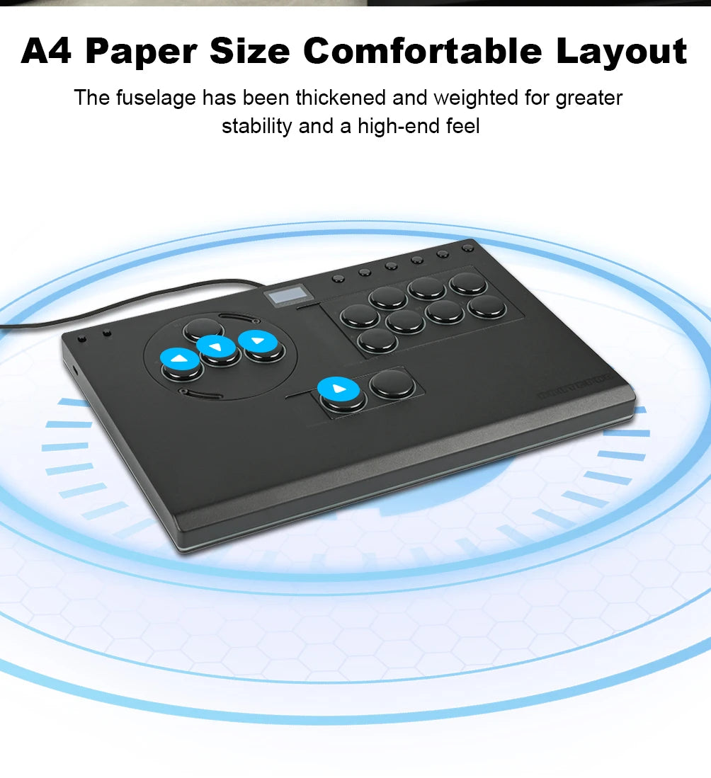 Haute42 X-Move Aluminium Alloy Hitbox Leverless Controller Stickless Fightstick For PC/PS4/PS5 Arcade Game Controller Joystick