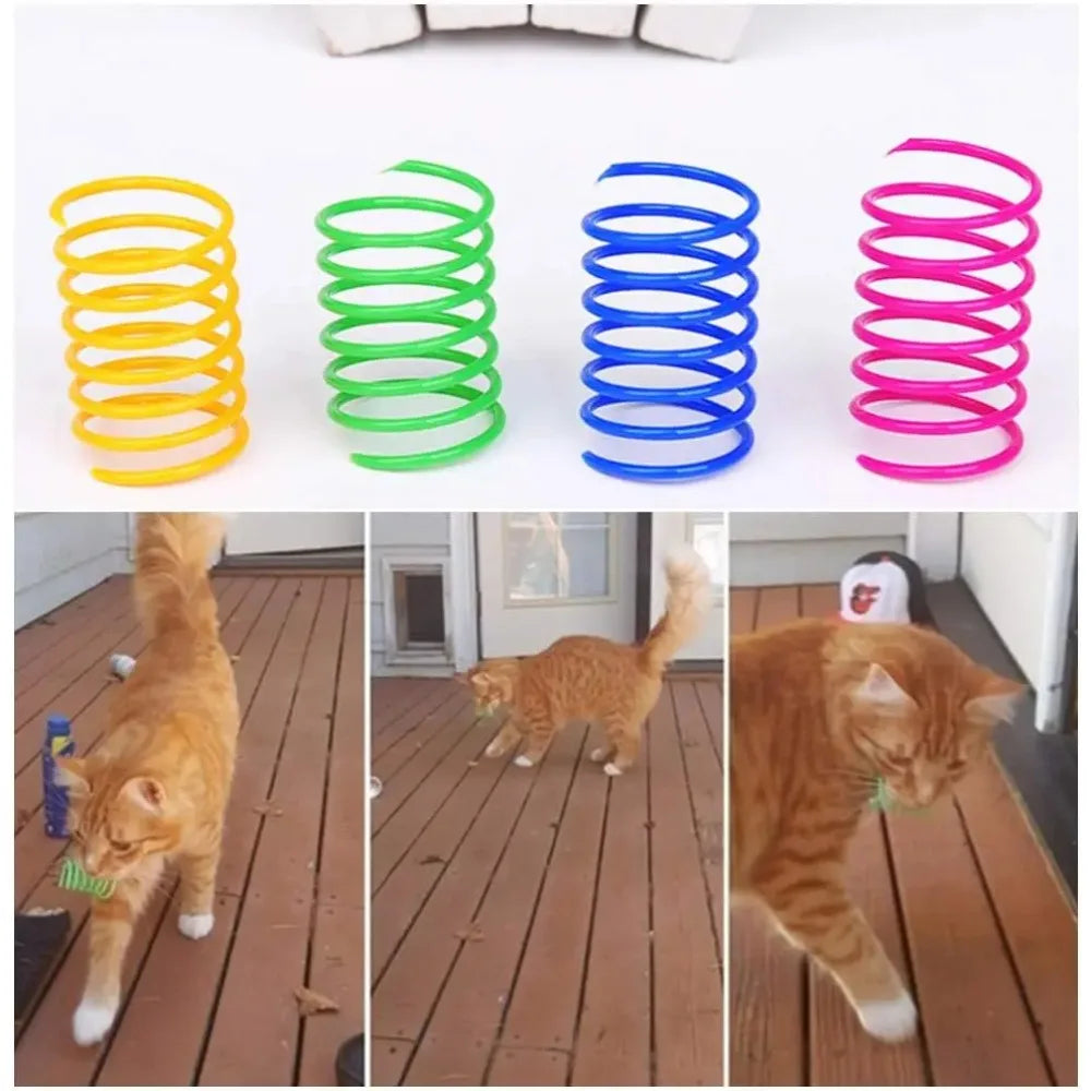 4-Pack Cat Spring Toys - Colorful Spiral Coils – photo 3