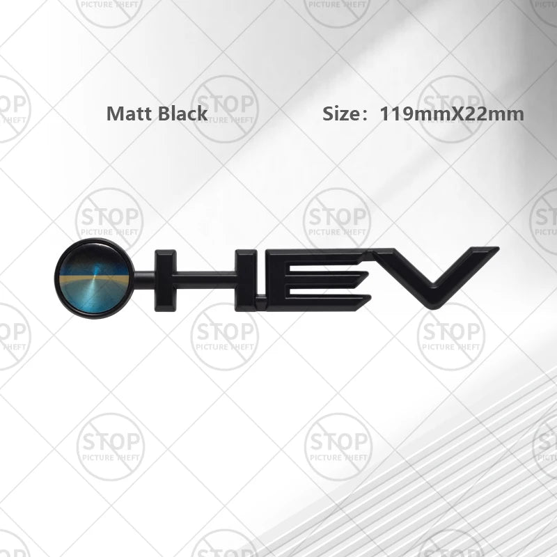 Car Sticker HEV Hybrid Logo 3D Decal Body Decoration Badge Rear Trunk Emblem For Avalon Camry Corolla Granvia Prado Sienna Hilux