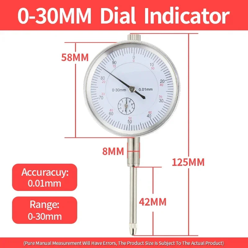 Lever Dial Indicator Magnetic Holder Measuring Probes Indicator Stand Magnetic Base Comparator Watch Tools Micrometer Dial Gauge