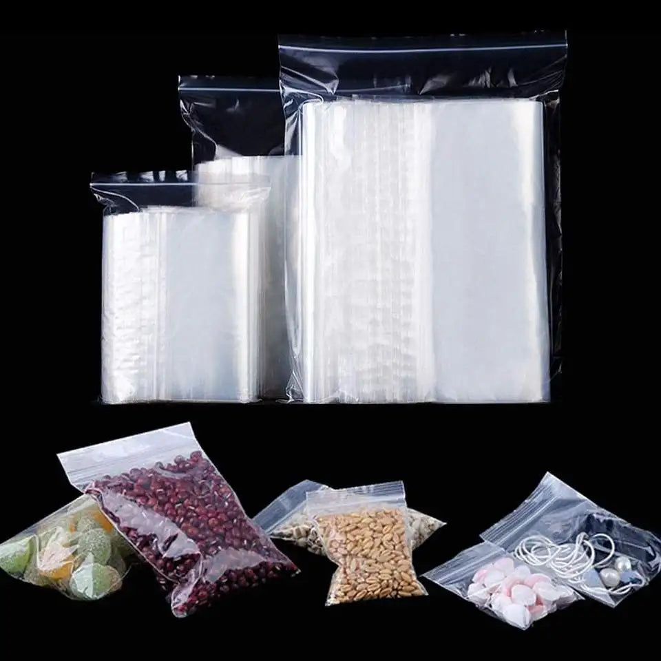 Thicken Clear Zipper Sealed Bags – Heavy-Duty Reclosable Plastic Storage Pouches for Jewelry, Food & Small Parts | Wholesale