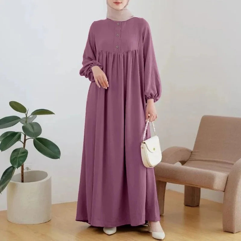 Women's Loose Sleeveless Maxi Dress - Modest Long Solid Dress - photo 7