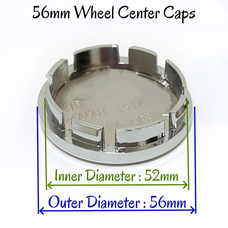4 pcs Auto Wheel Center Cap 50mm 56mm 60mm 65mm 68mm No Logo Badge Blank Hubcap For Kia Car Rim Tire Decorative Dust-proof Cover