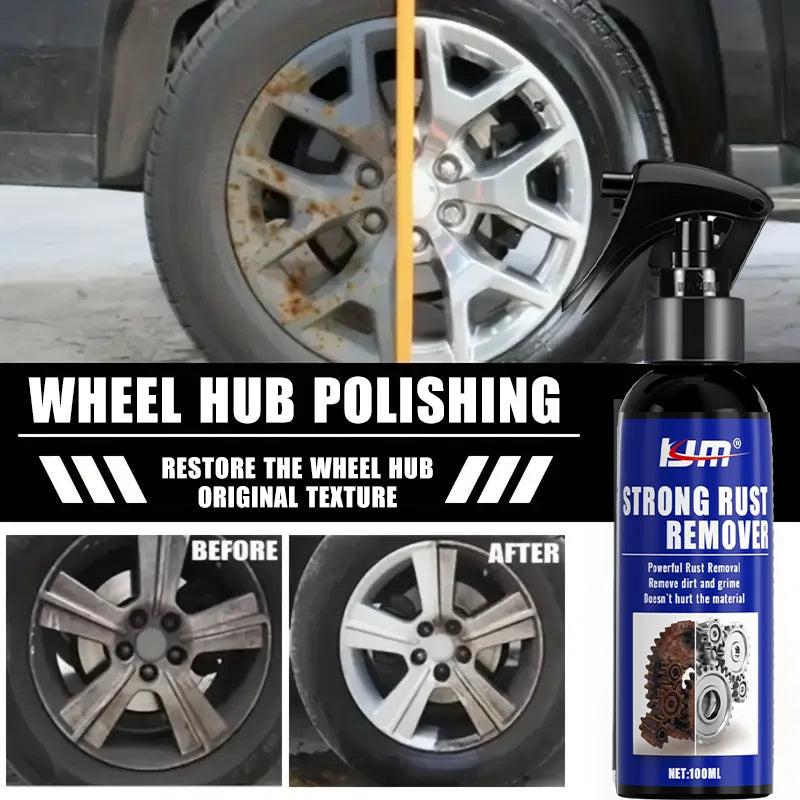 Rust Remover Spray,Dissolves Tire Rust,Protects Wheel Rims&Brake Drums,Ideal for Home Metal Surfaces,Kitchen Appliances,Car Care