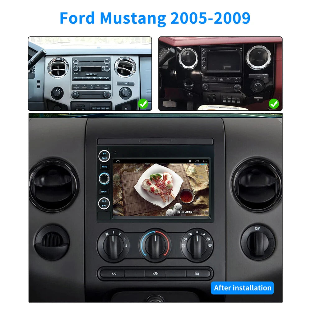 7" Car Stereo with Apple CarPlay & Android Auto, Compatible with Ford F150 F250 F350, Fusion, Mustang & Explorer