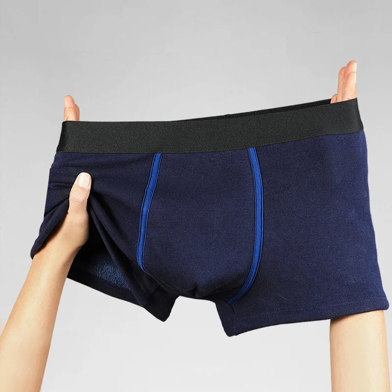 Men's Fleece Lined Thermal Boxer Shorts - Straight-Leg Winter Underwear - photo 6