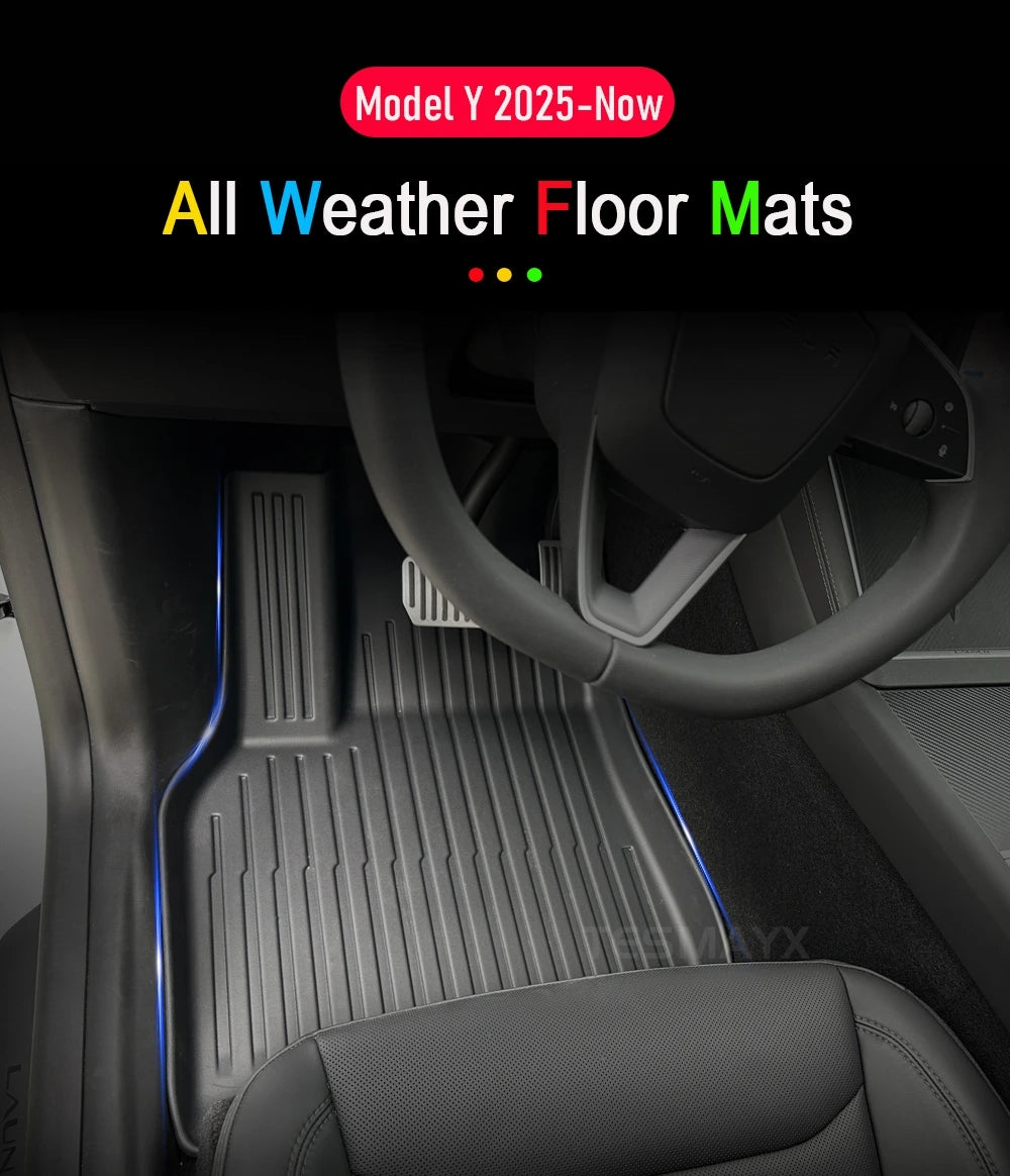for Tesla Model Y Juniper 2026 2026 Car Floor Mats Cargo Liner Trunk Mats Backrest Kick Pads Protection Car Interior Accessories