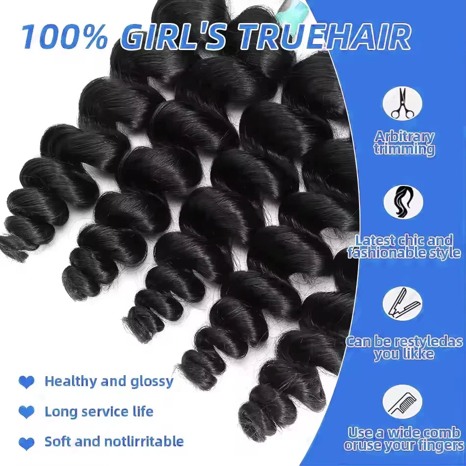 16A Loose Wave Human Hair Bundles 40 Inch Raw Hair 4 5 6 Bundles Brazilian Extensions Unprocessed Human Hair Weave Bundles
