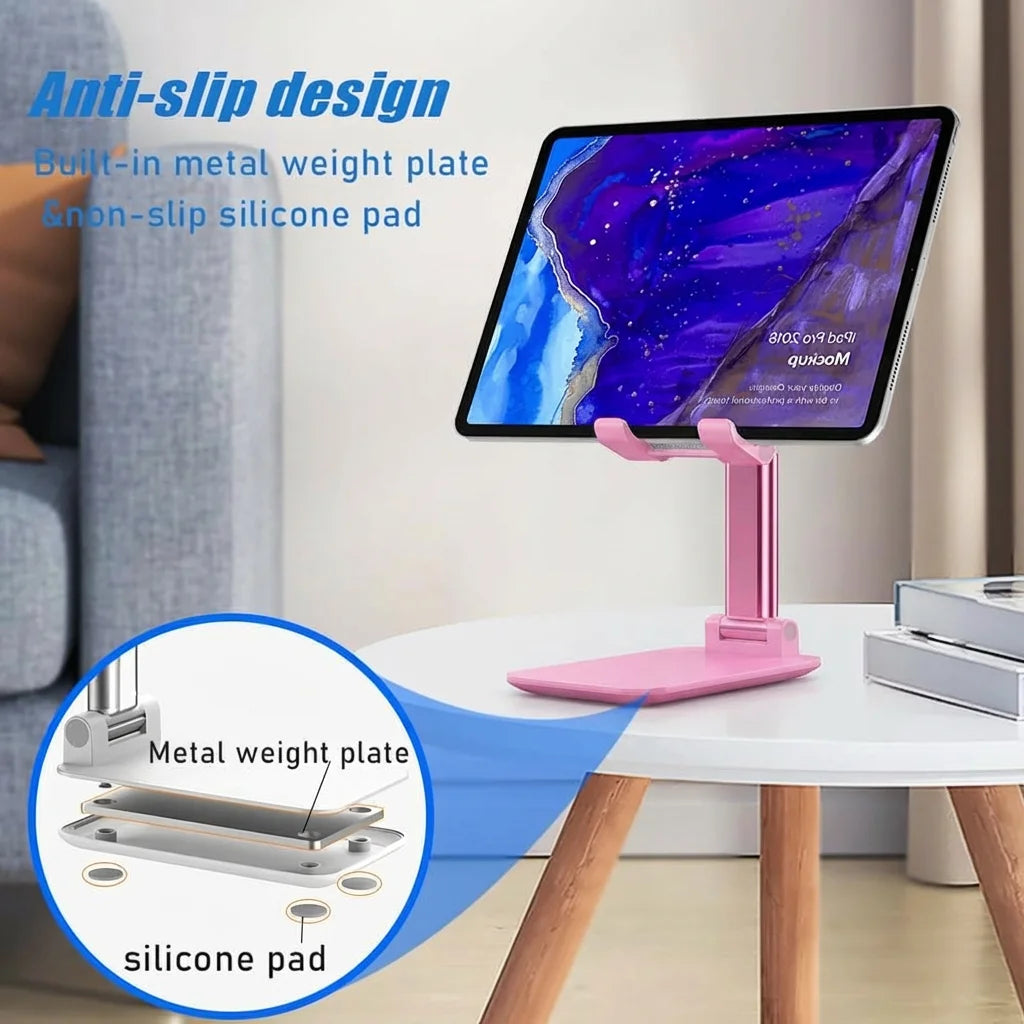 Universal Phone Stand Desktop Phone Holder for iPhone iPad Tablet Adjustable Foldable Portable Stand