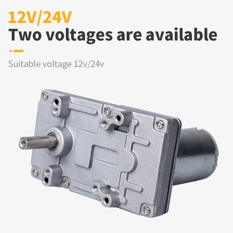 Kerseo Gear Motor DC12V 24V Reducer 20-275RPM High Torque Electric-Motor Metal Gear Reverse Self Lock For Automation Equipment