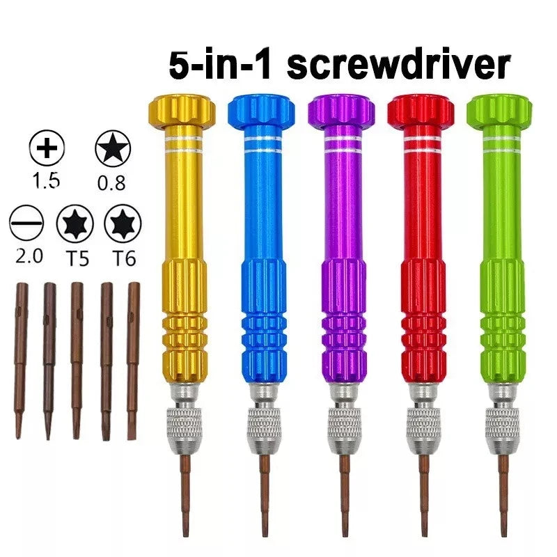 2026 5 in 1 Screwdriver Repair Kit Screwdriver for Phone Opening Tools Phone Repair Tools for Iphone Huawei Xiaomi /Color Random