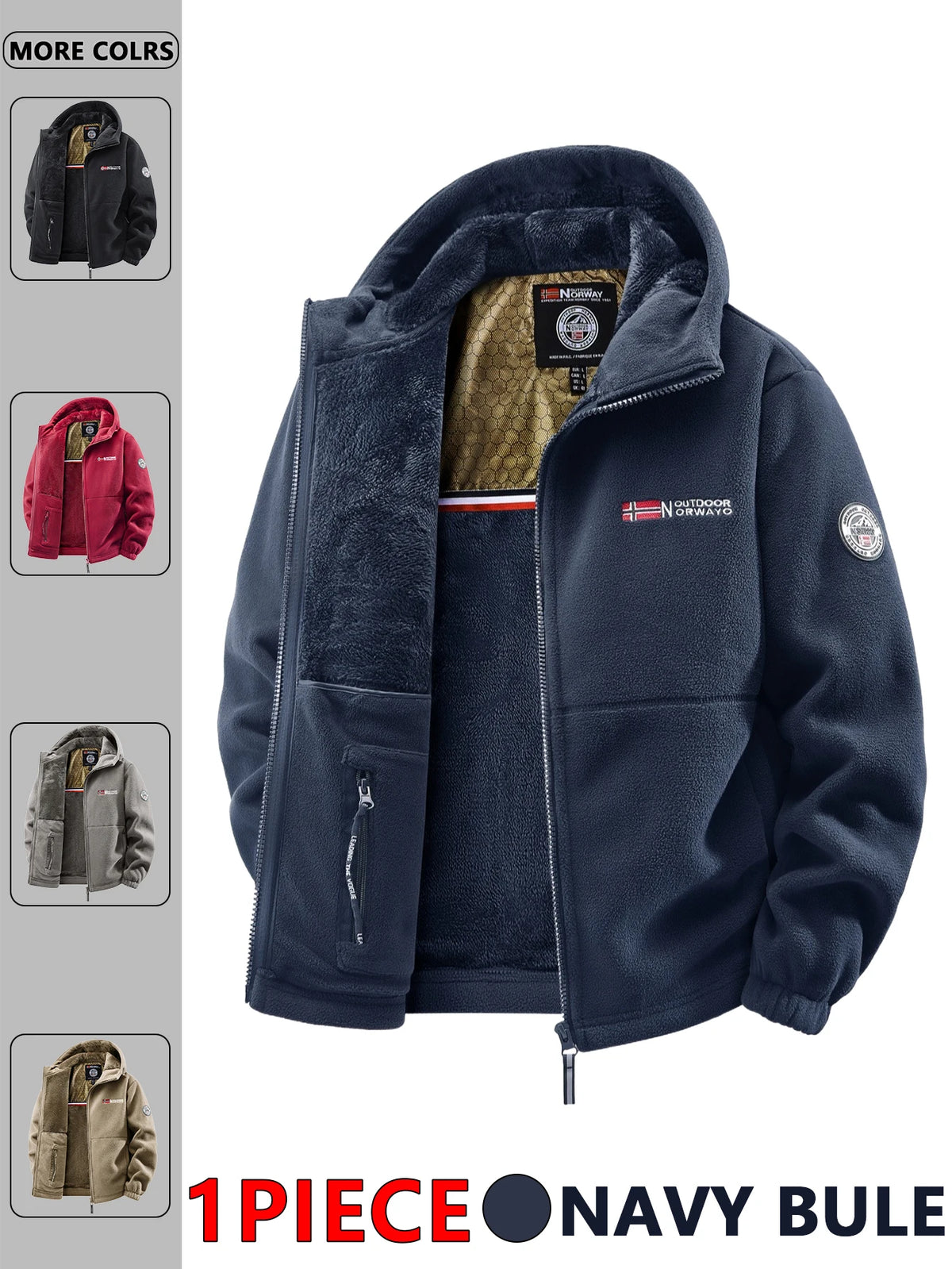 Men's Hooded Casual Jacket - Zip Coat for Travel and Commuting