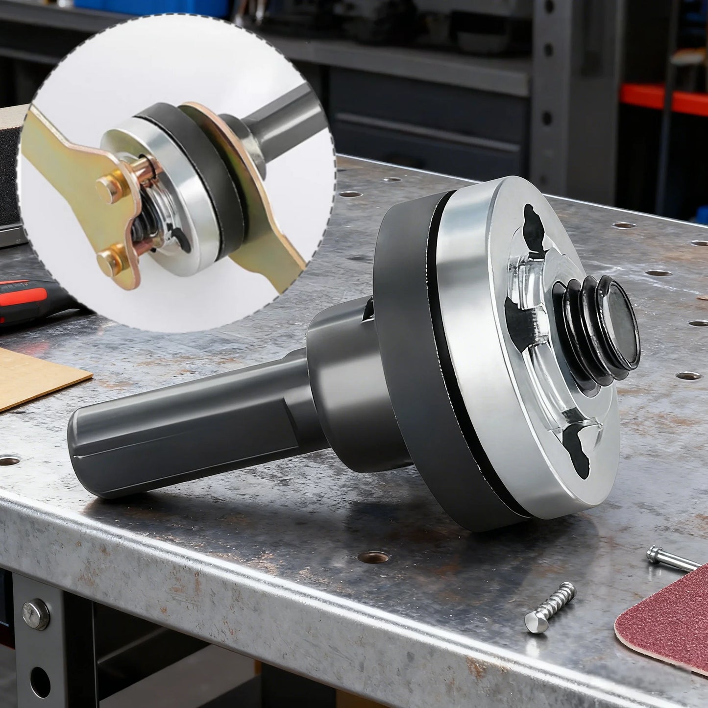 Drill Adapter Universal Drill Adapter with Flange Nut PartsKit, for Cutting Disc Polishing Wheel Metals Handle Holder Adapter