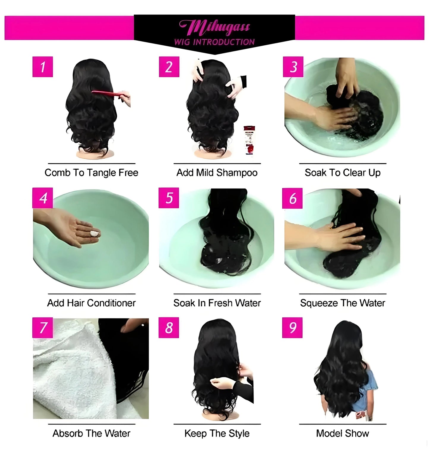 40 Inch Water Wave HD Lace Front Wig - Deep Wave Human Hair