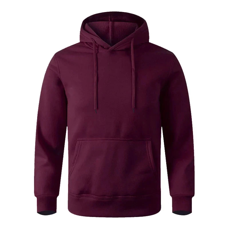 Unisex Minimalist Fleece Hoodie - Casual Black and White Pullover - photo 13