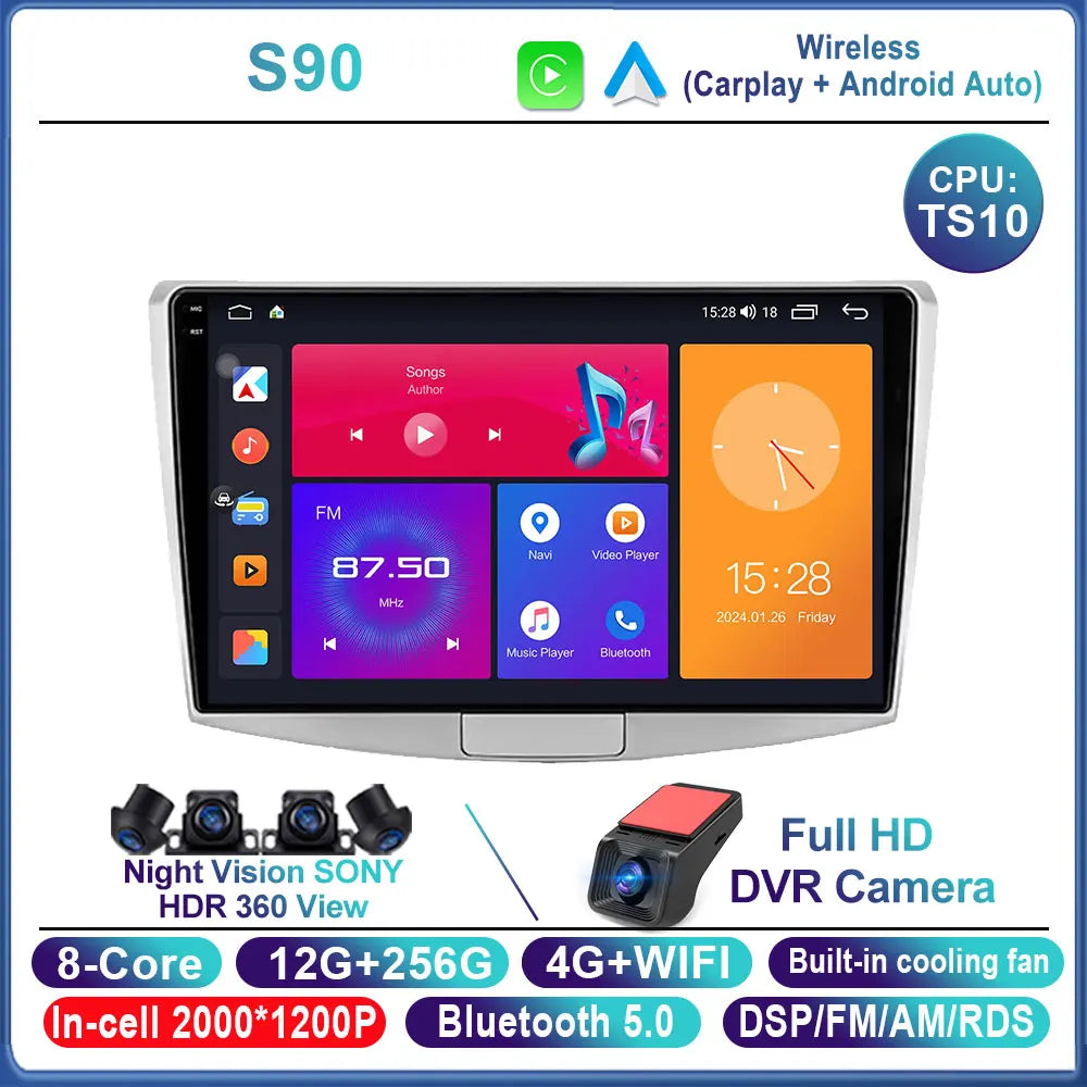 Car Stereo with Apple CarPlay & Android Auto, Compatible with VW Passat B6 B7 & CC (2007-2016)
