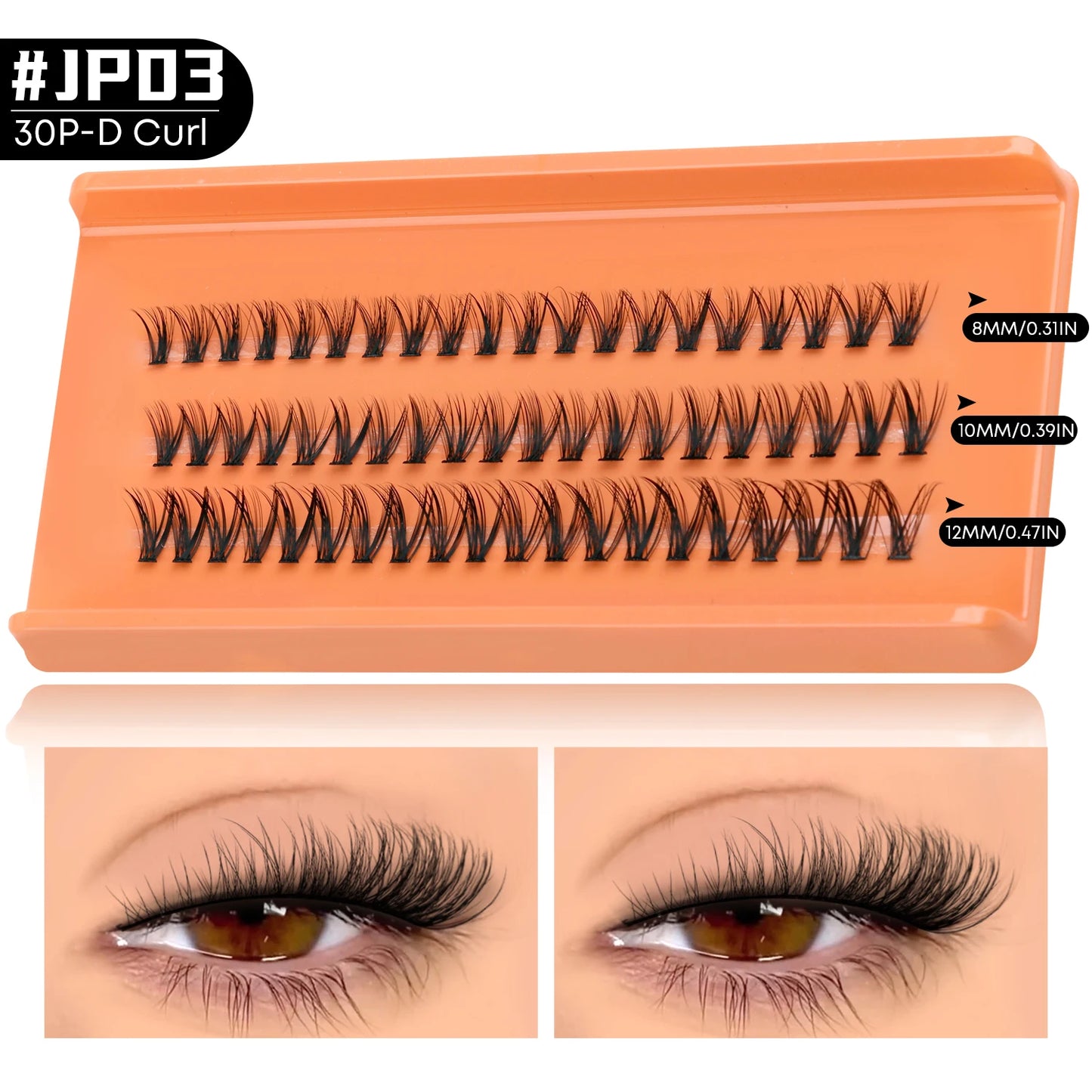 LASVIREY Lash Clusters DIY Spiky Cluster Lashes Mixed Styles Fluffy Volume Clusters Lashes Fluffy Individual Eyelashes Extension