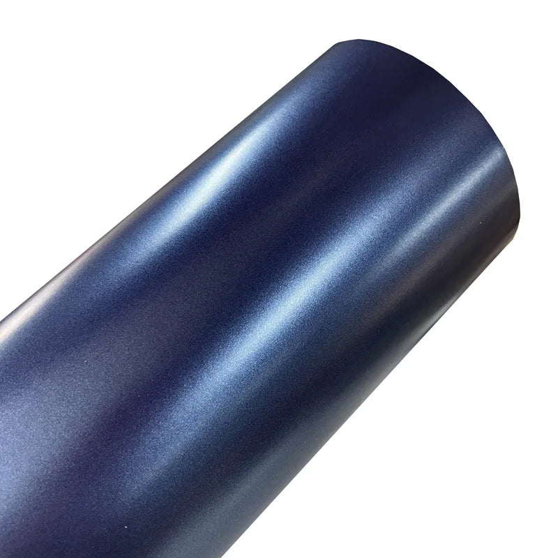 Premium Matte Metallic Midnight Blue Vinyl Wrap Roll Film Self Adhesive Decal Navy Blue Automotive Car Wrapping Foil
