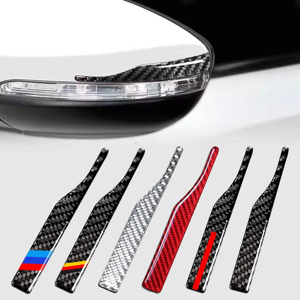 Rearview Mirror Anti-Collision Scratch Strips Car Decorative Reflective Protective Covers Compatible with Most Models