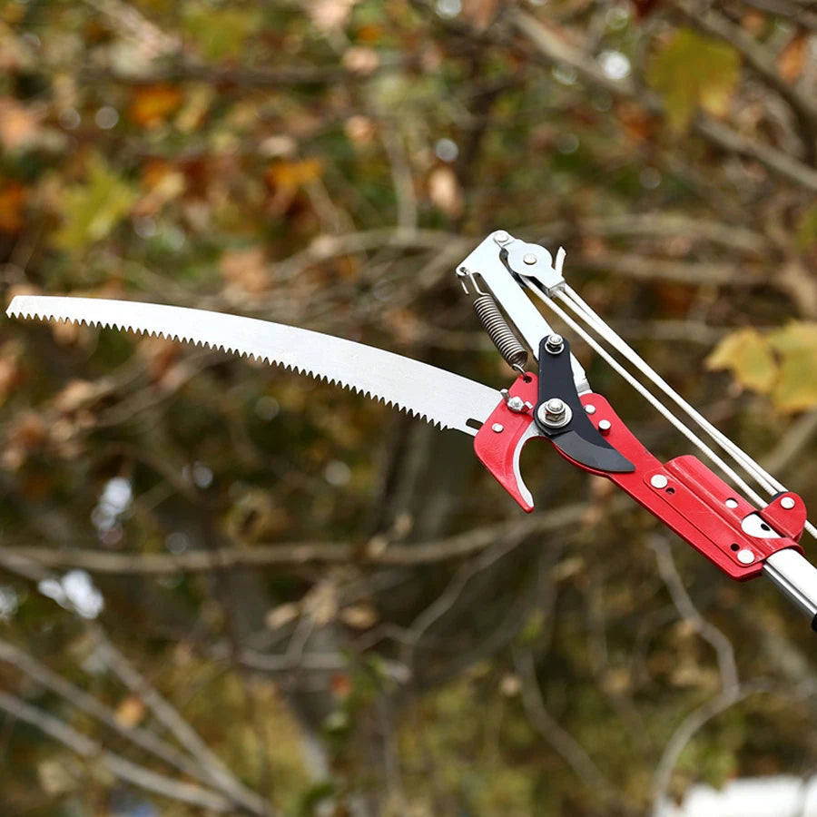 MMAlto High Altitude Bypass Pruning Shear – Telescopic Pole Pruner with Saw & Hedge Clipper | 65Mn Steel | Anti-Slip Ergonomic Handle