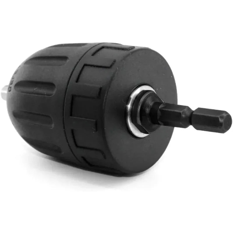 Keyless Drill Chuck Converter, 3/8 "- 24UNF Thread, Quick Change Adapter, 1/4" Hex Shank