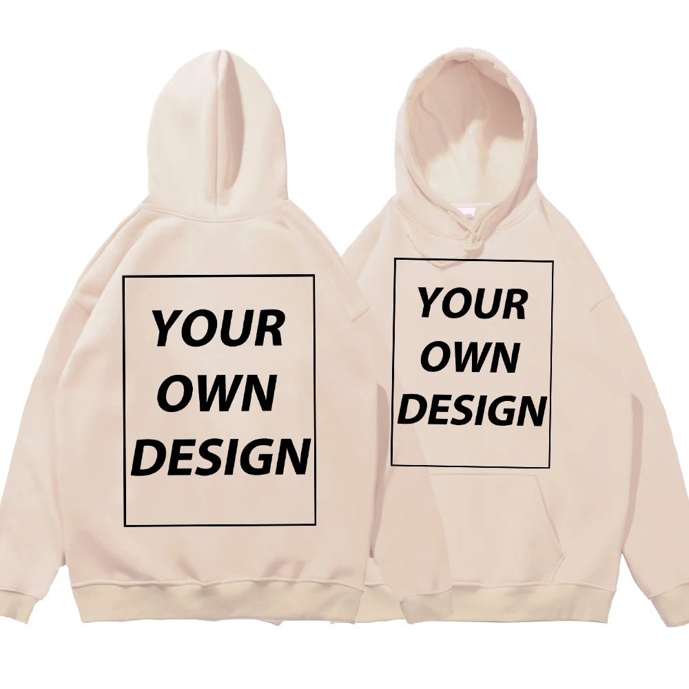 Custom Print Pullover Hoodie, Personalized Sweatshirt
