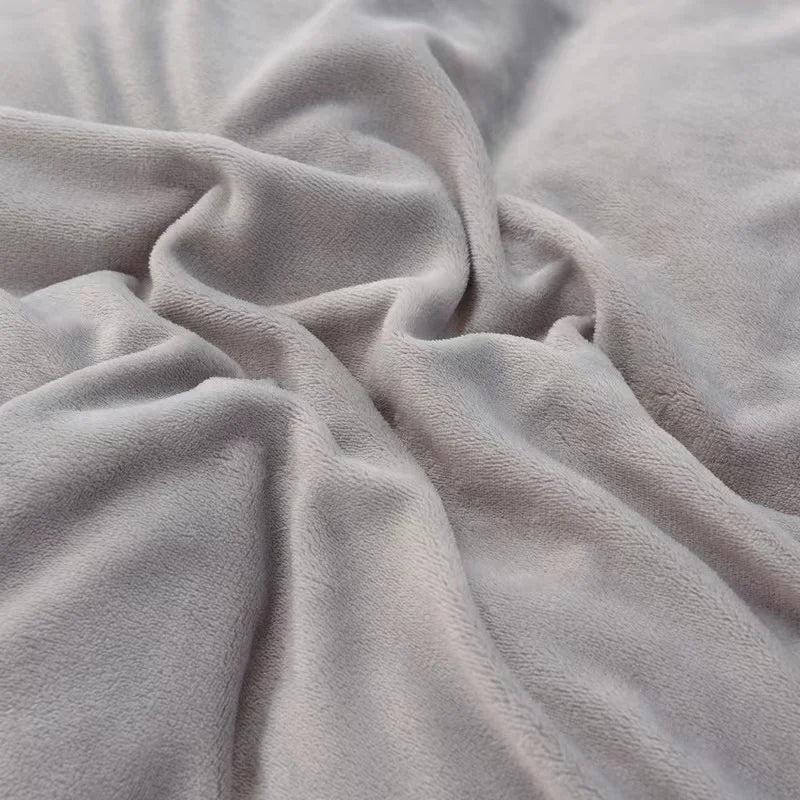 Winter Warm Thick Plush Velvet Flat Sheet Solid Color Large Size Soft Flannel Bed Sheet 350x245cm Not Including Pillowcase
