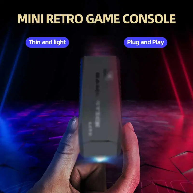 Retro Game Stick 4K 40000+ Classic Games Nostalgia Viedo Game Console 128G with 2.4G Wireless Controller Childhood Memory Gift