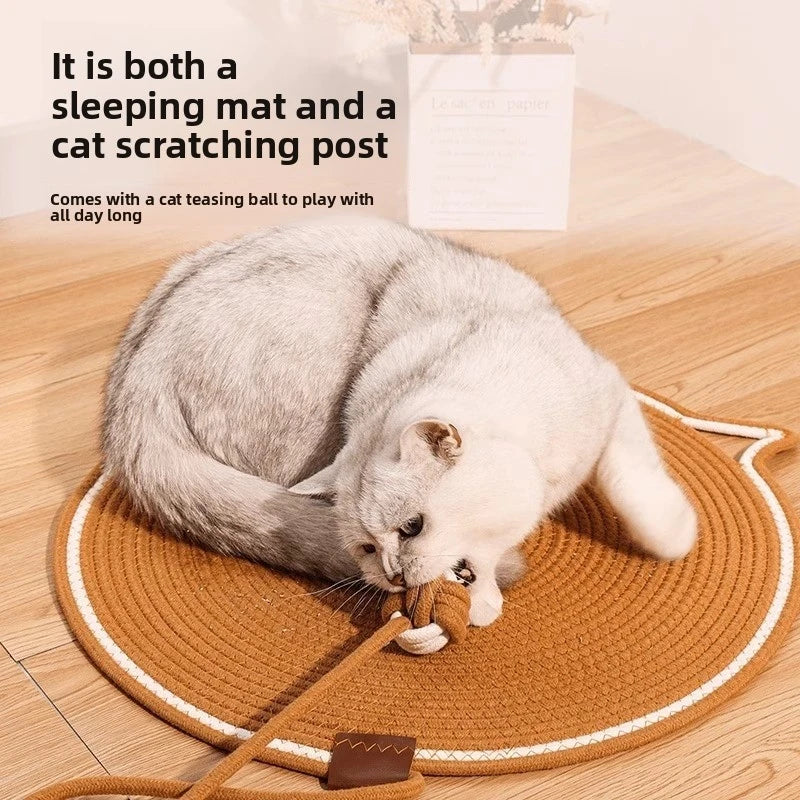 Cotton Rope Cat Scratching Mat - 2-in-1 Bed & Claw Care Pad – photo 2