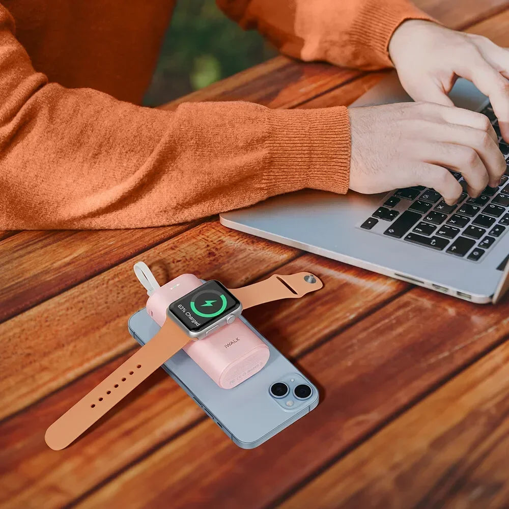iWALK 9000mAh Magnetic Power Bank — Fast Wireless Charging with Built-in Cable