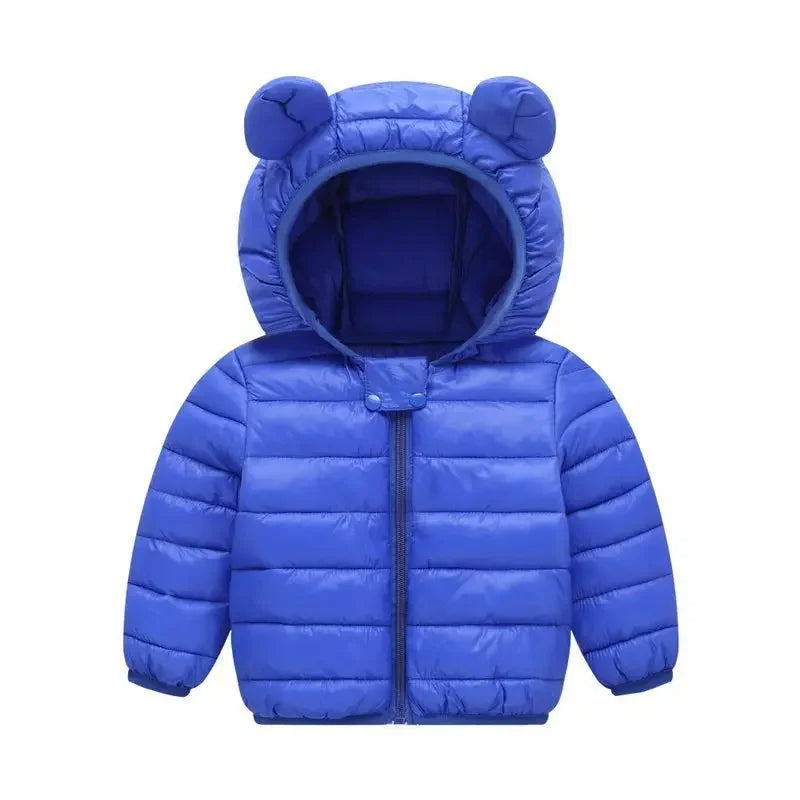 Toddler Girls Light Puffer Coat with Ear Hood - Warm Winter Jacket - photo 13
