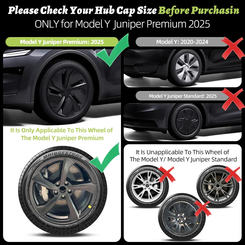 4PCS Wheel Cover for Tesla Model Y Juniper 2026-2026 19 Inch Car Replacement Wheel Cover Automobile Hub Cap Full Rim Car